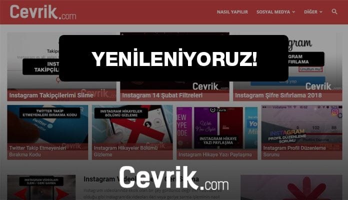 Cevrik.com Yenileniyor Cevrik.com Yenileniyor