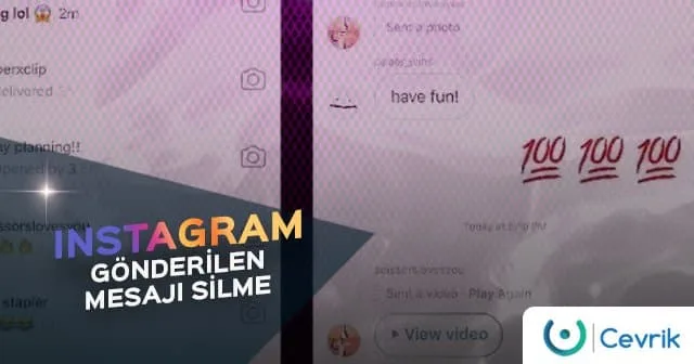 Instagram Gönderilen Mesajı Silme