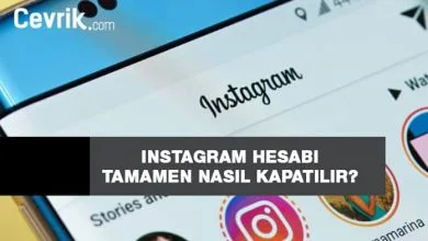 Instagram hesabı kapatma