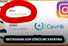 Instagram Son Görülme Kapatma