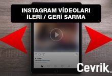 Instagram Videoları İleri / Geri Sarma