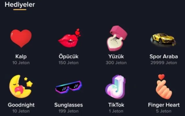 tiktok jetonları