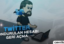 Twitter Dondurulan Hesabı Geri Açma