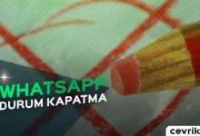 WhatsApp Durum Kapatma 2017
