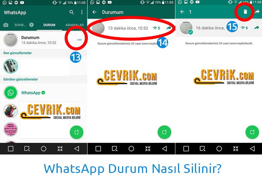 WhatsApp Durum Nasıl Silinir?
