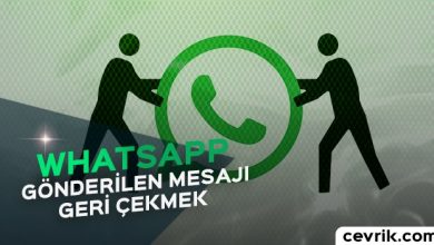 WhatsApp Mesajı Geri Silme