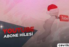 YouTube Abone Hilesi 2017